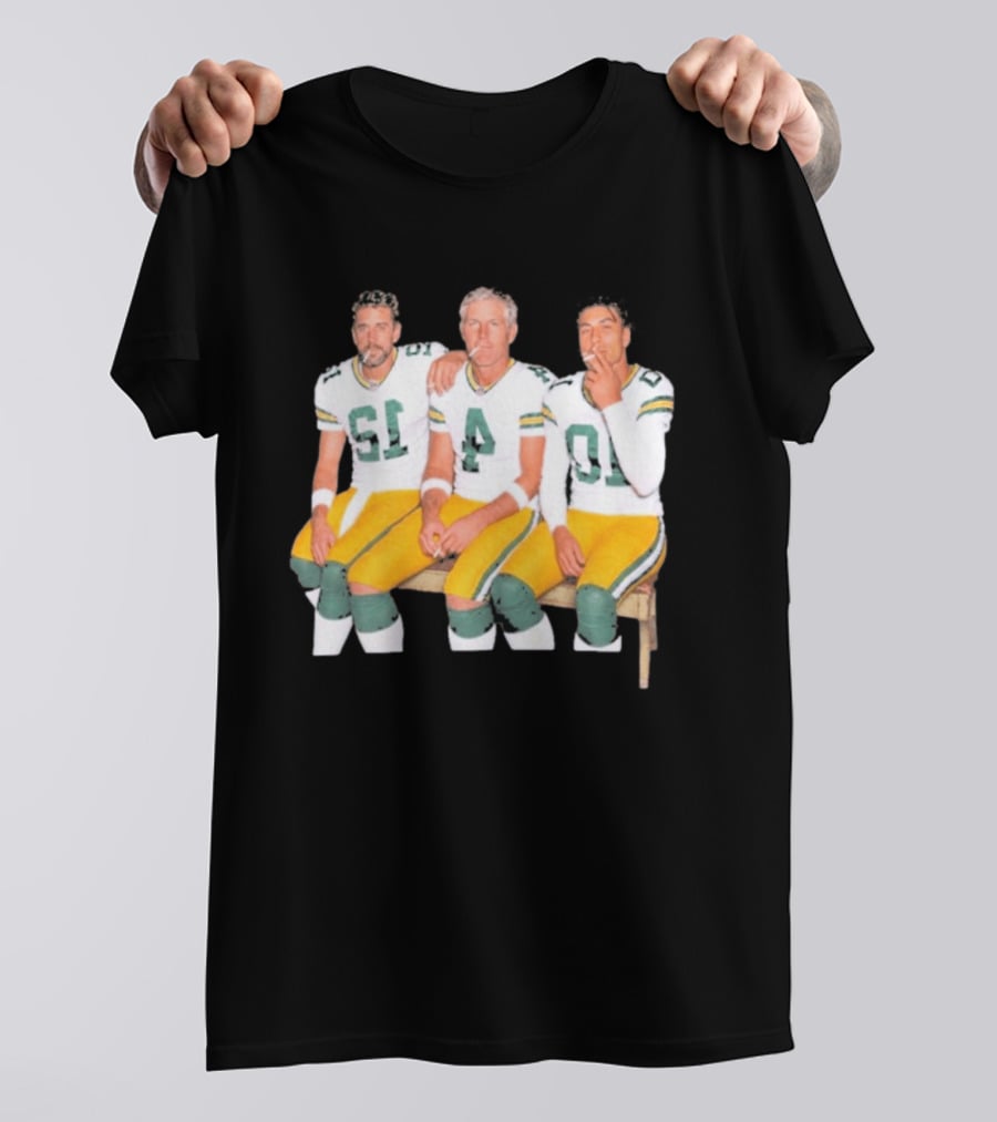 Bart Starr Brett Favre Aaron Rodgers Green Bay Packers Legends Football Signatures T-Shirt