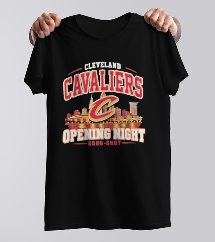 Cleveland Cavaliers 2026 2027 NBA Opening Night City Skyline C T-Shirt