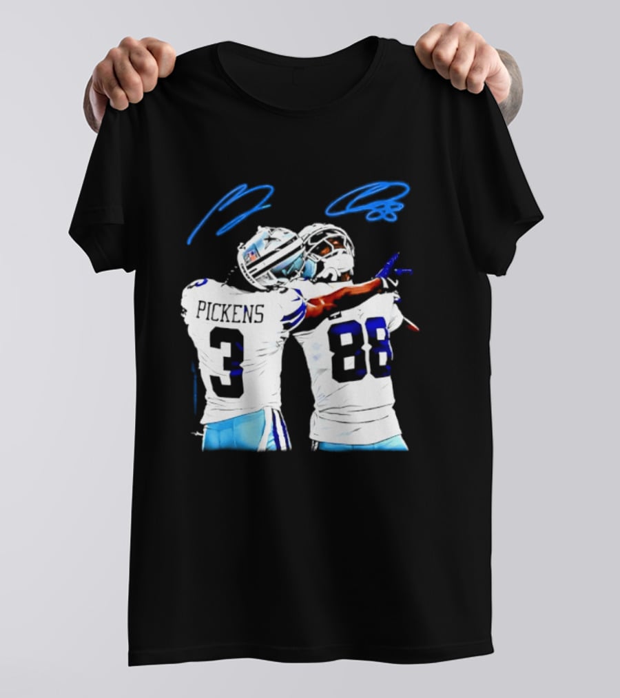 George Pickens CeeDee Lamb Dallas Cowboys Signatures T-Shirt