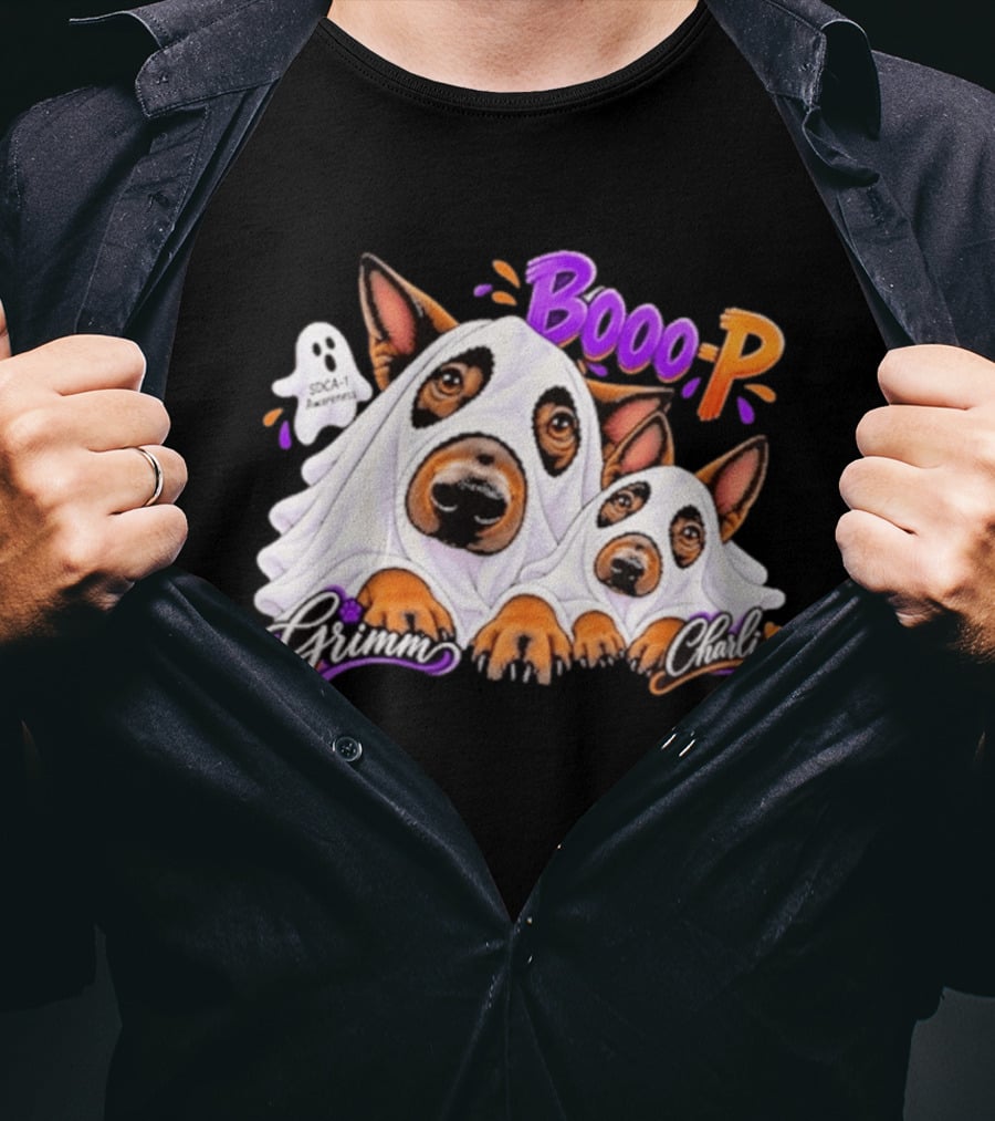 Grimm Charli Booo P SDCA 1 Awareness Comic Style Pooch Pals T-Shirt