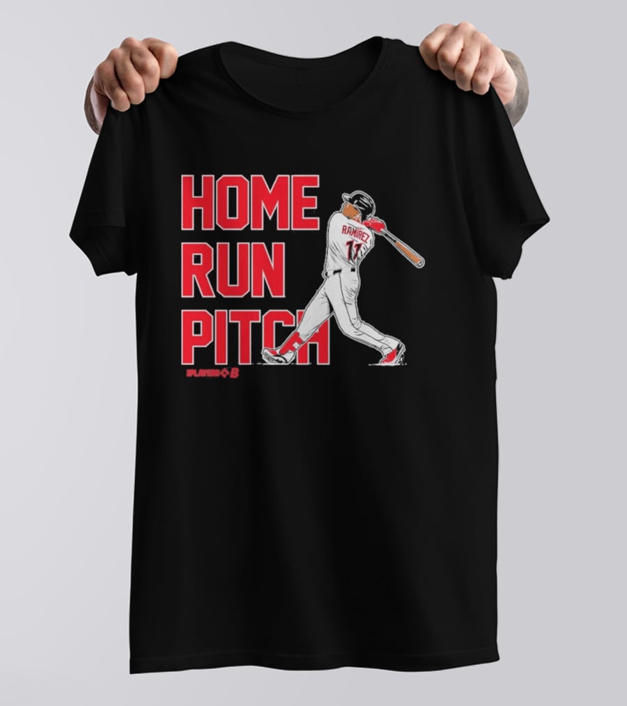 Ramirez 11 Home Run Pitch Swing Baseball T-Shirt