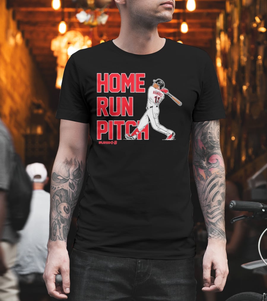Ramirez 11 Home Run Pitch Swing Baseball T-Shirt
