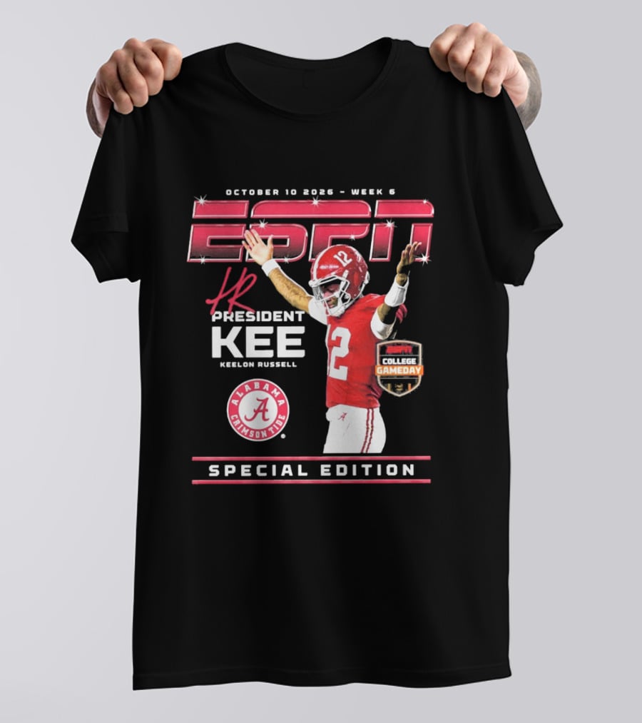 October 10 2026 Week 6 ESPN Alabama Crimson Tide Keelon Russell Special Edition T-Shirt