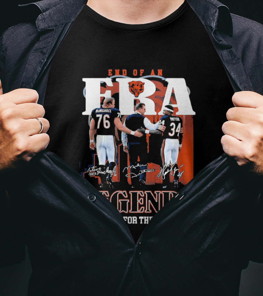 End Of An Era Legends Thank You For The Memories Bears Football 76 34 T-Shirt
