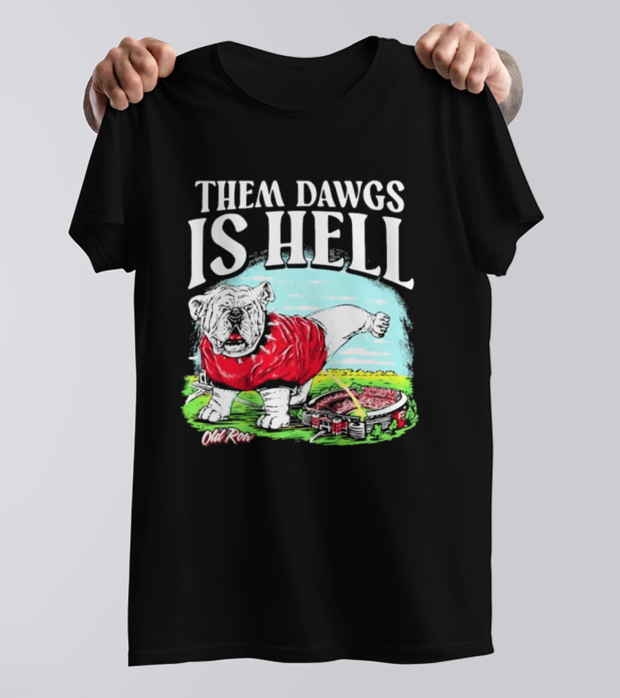 Them Dawgs Is Hell Georgia Bulldogs Football Stadium Scene T-Shirt