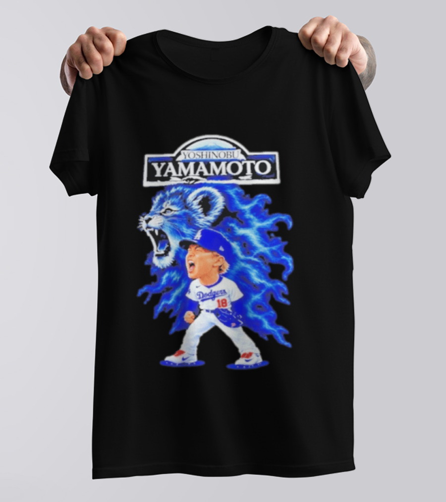 Yoshinobu Yamamoto Los Angeles Dodgers Baby Lion T-Shirt