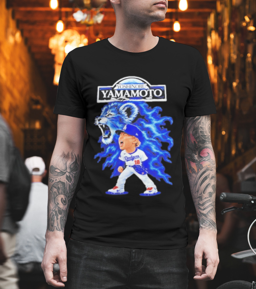 Yoshinobu Yamamoto Los Angeles Dodgers Baby Lion T-Shirt
