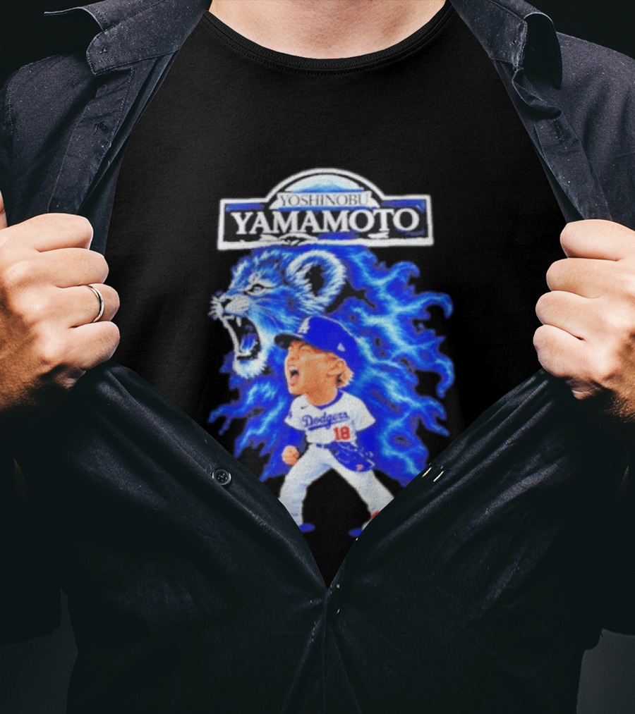 Yoshinobu Yamamoto Los Angeles Dodgers Baby Lion T-Shirt