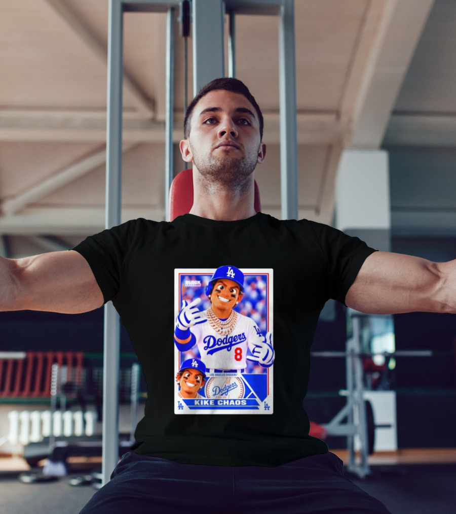 Kike Chaos Los Angeles Dodgers No 8 Block Legendz Baseball Card Dodgers LA T-Shirt