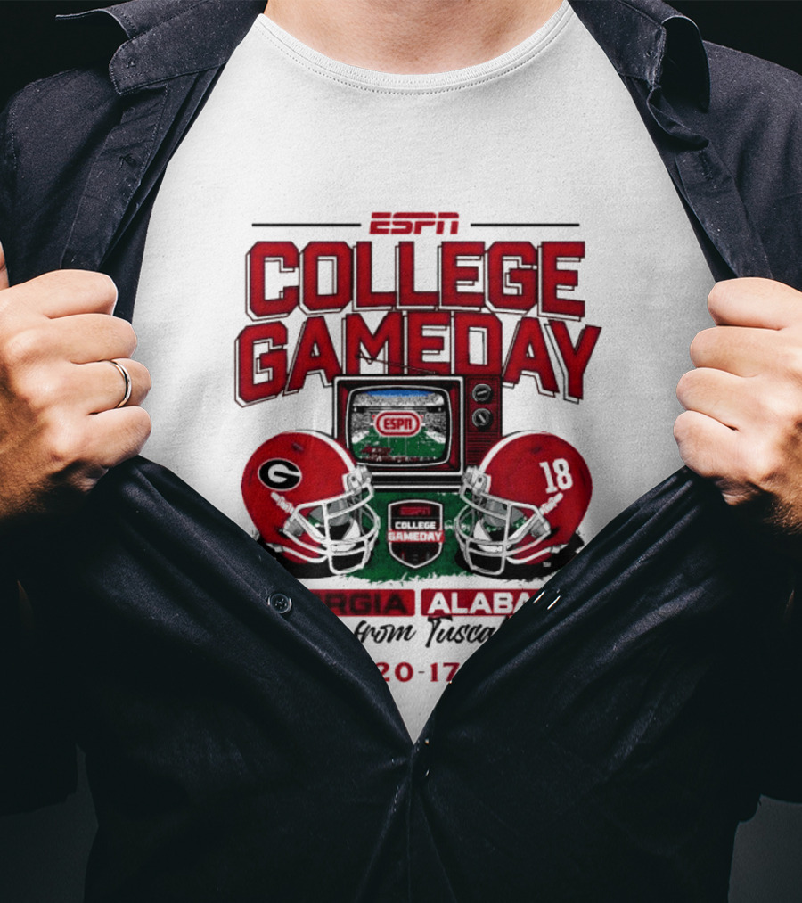 ESPN College Gameday Georgia Alabama Live From Tuscaloosa 20 17 T-Shirt
