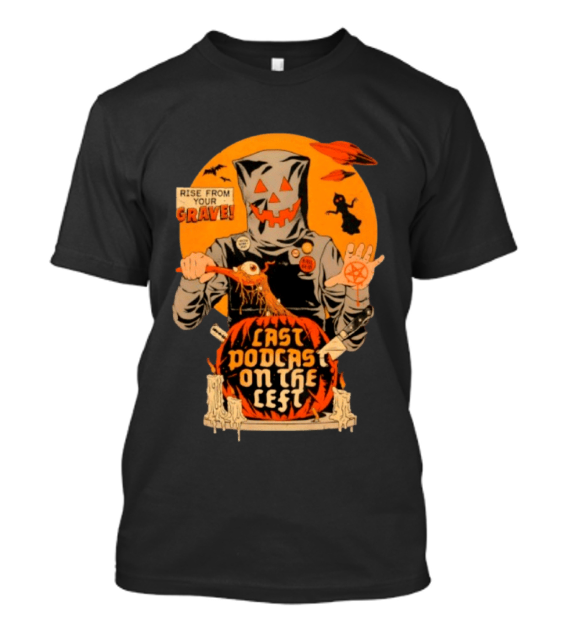 Last Podcast On The Left Rise From Your Grave Halloween Pumpkin Horror Mask T-Shirt