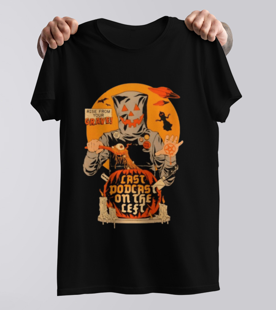 Last Podcast On The Left Rise From Your Grave Halloween Pumpkin Horror Mask T-Shirt