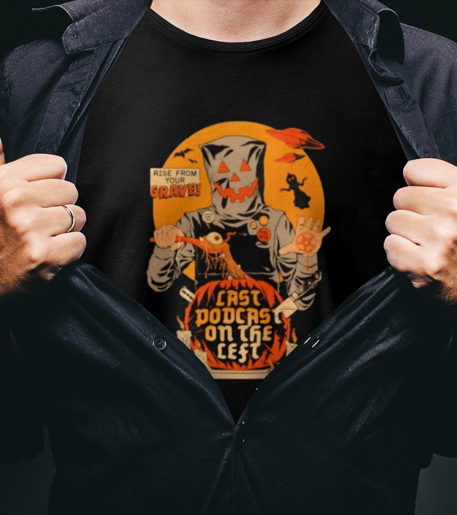 Last Podcast On The Left Rise From Your Grave Halloween Pumpkin Horror Mask T-Shirt