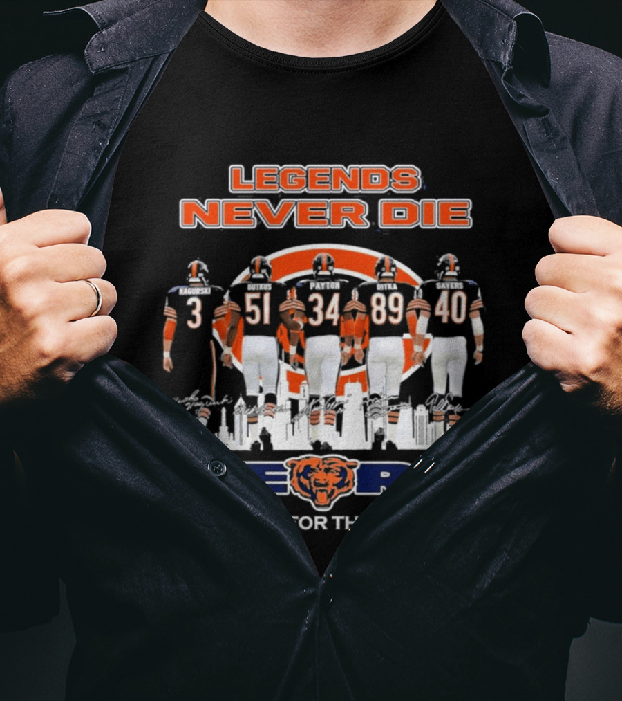 Legends Never Die Bears Thank You For The Memories 3 51 34 89 40 T-Shirt