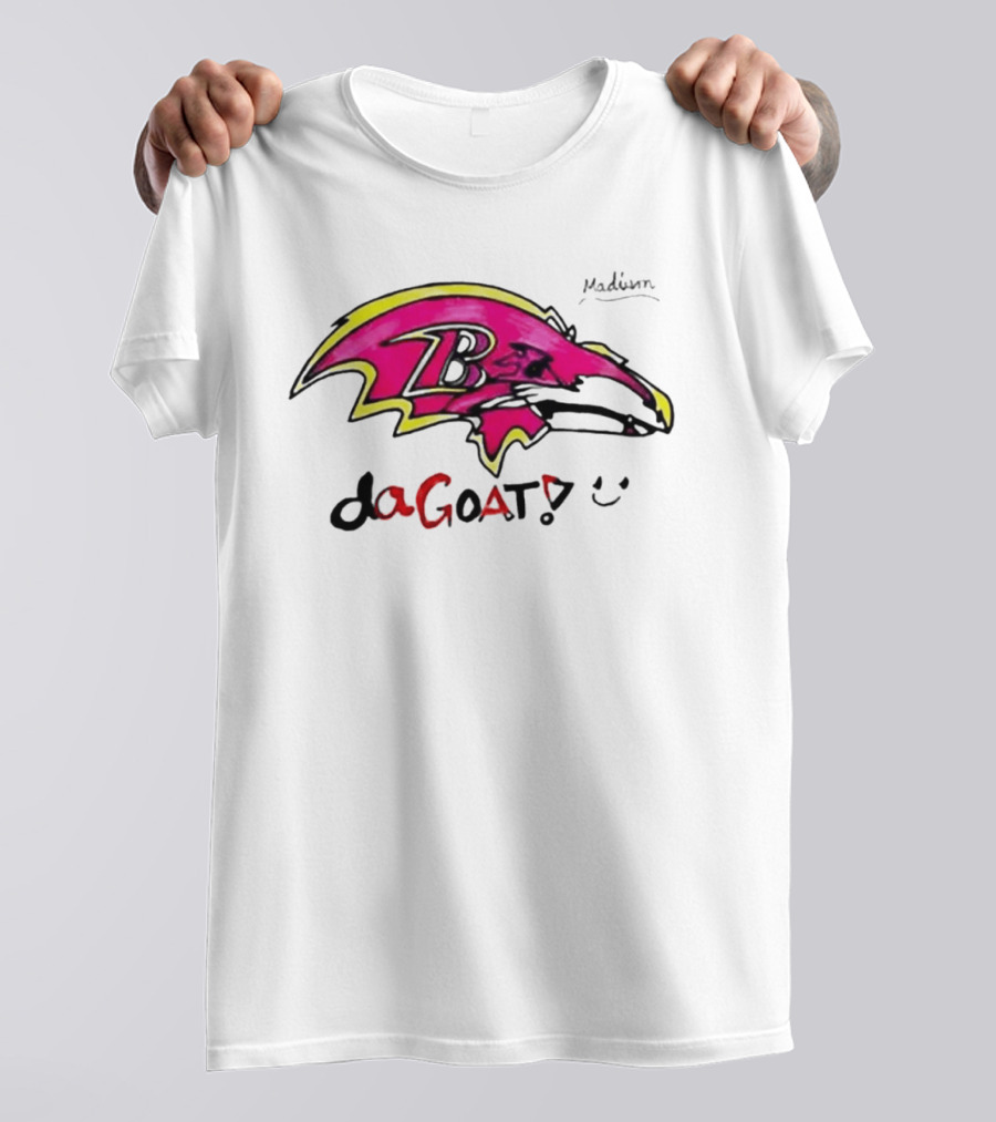 Madison B25 Pink Raven Da GOAT Smiley T-Shirt