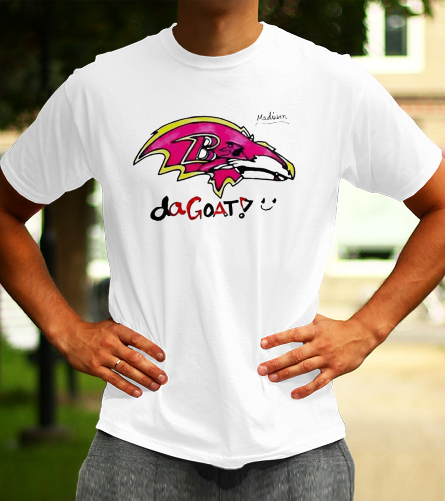 Madison B25 Pink Raven Da GOAT Smiley T-Shirt