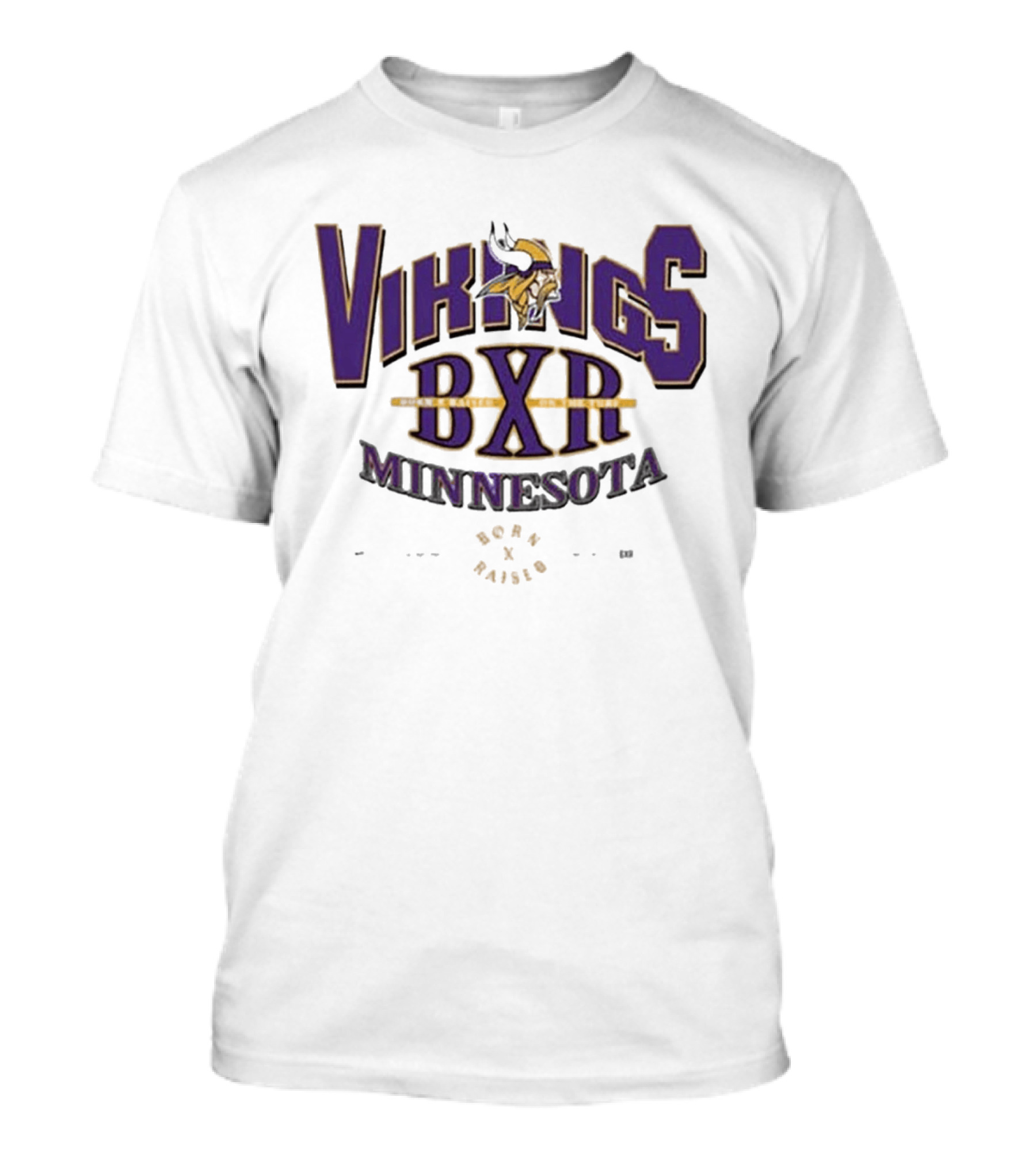 Minnesota Vikings BXR Born X Raised Football Sports T-Shirt