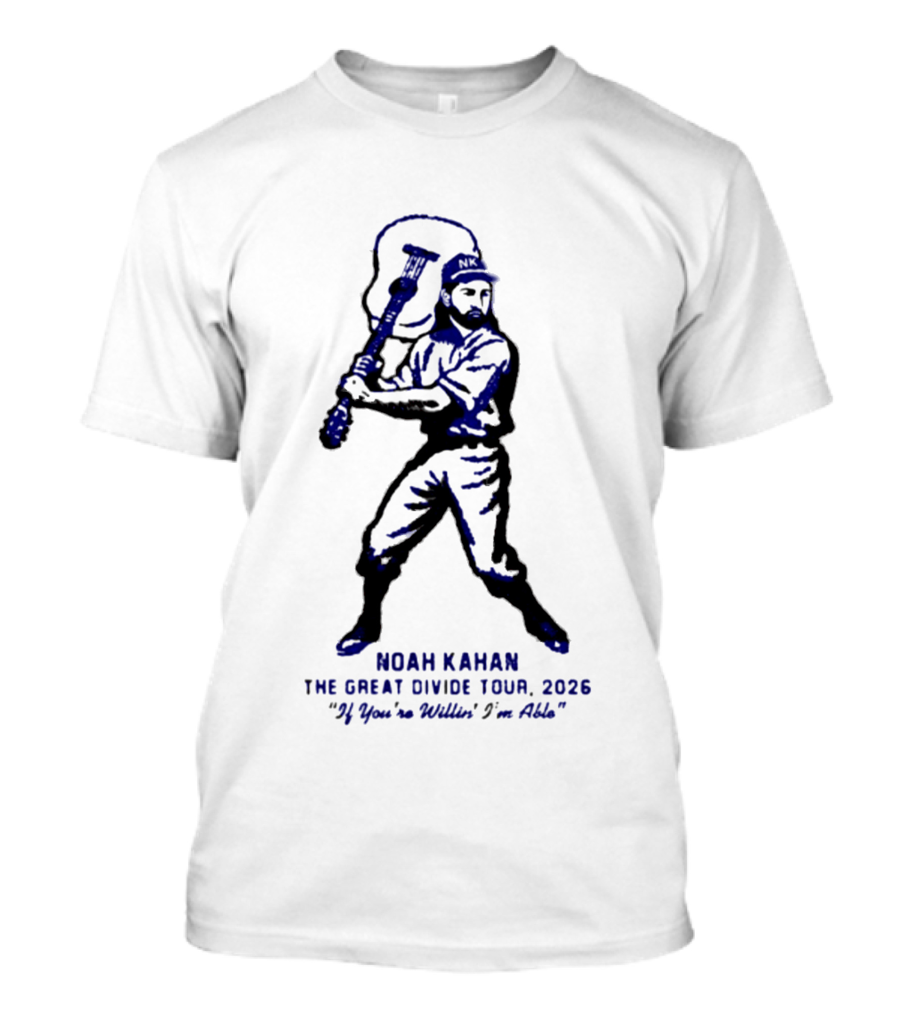 Noah Kahan The Great Divide Tour 2026 If You're Willin I'm Able T-Shirt