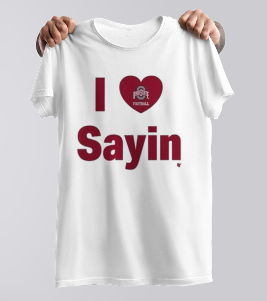 Ohio State Buckeyes I Heart Football Sayin T-Shirt
