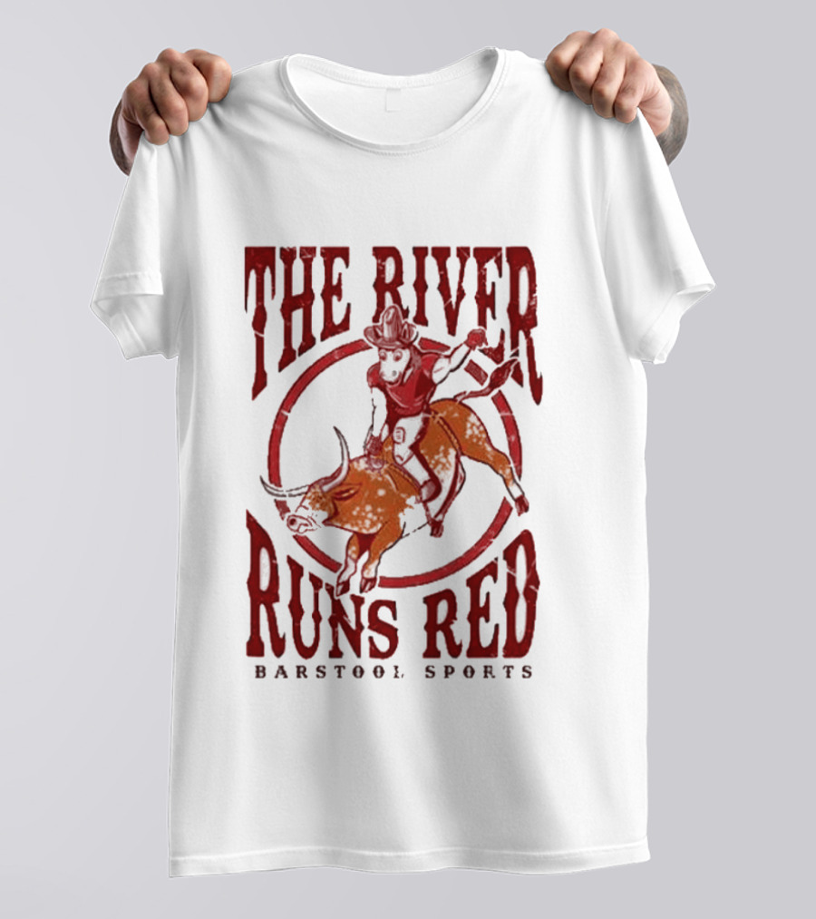 The River Runs Red Barstool Sports Oklahoma Sooners Beat Texas Longhorns 2026 T-Shirt