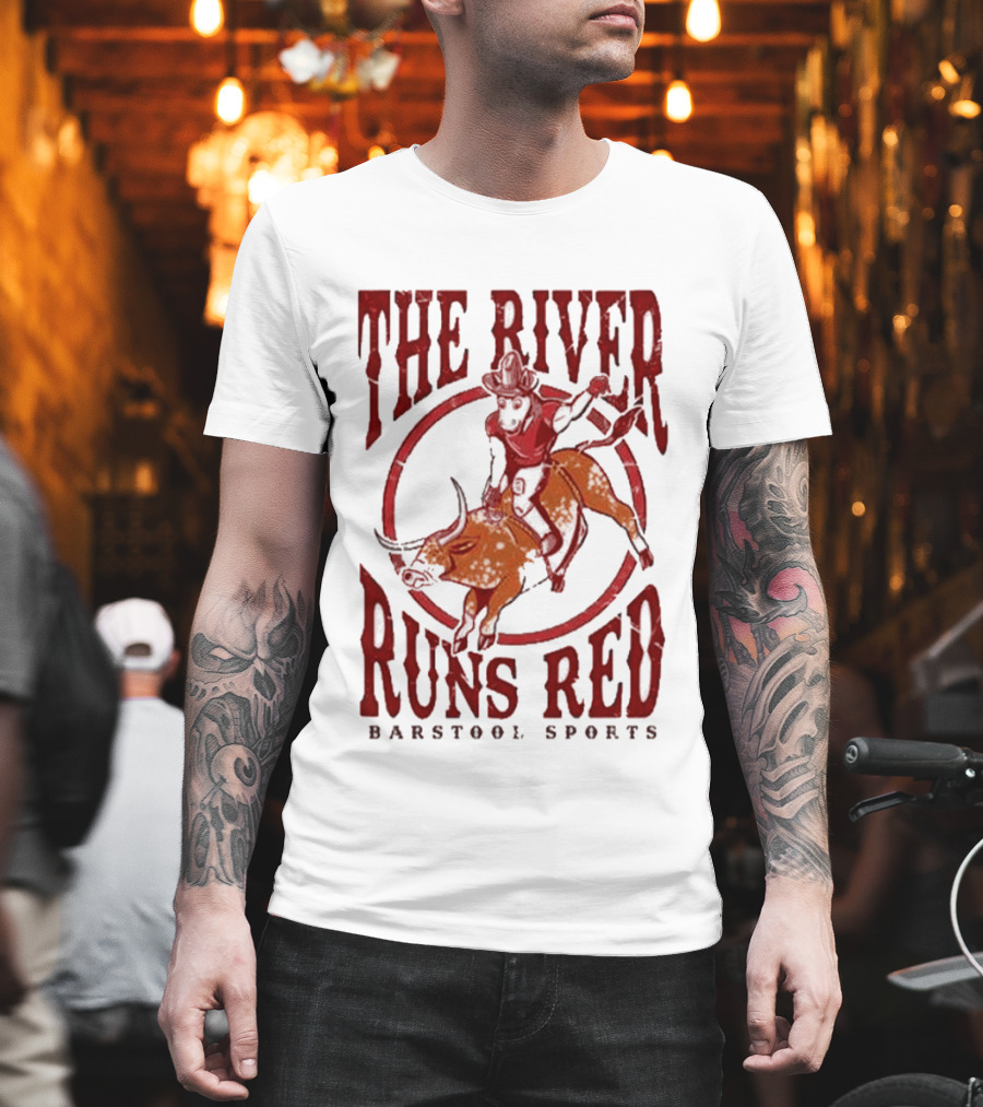 The River Runs Red Barstool Sports Oklahoma Sooners Beat Texas Longhorns 2026 T-Shirt