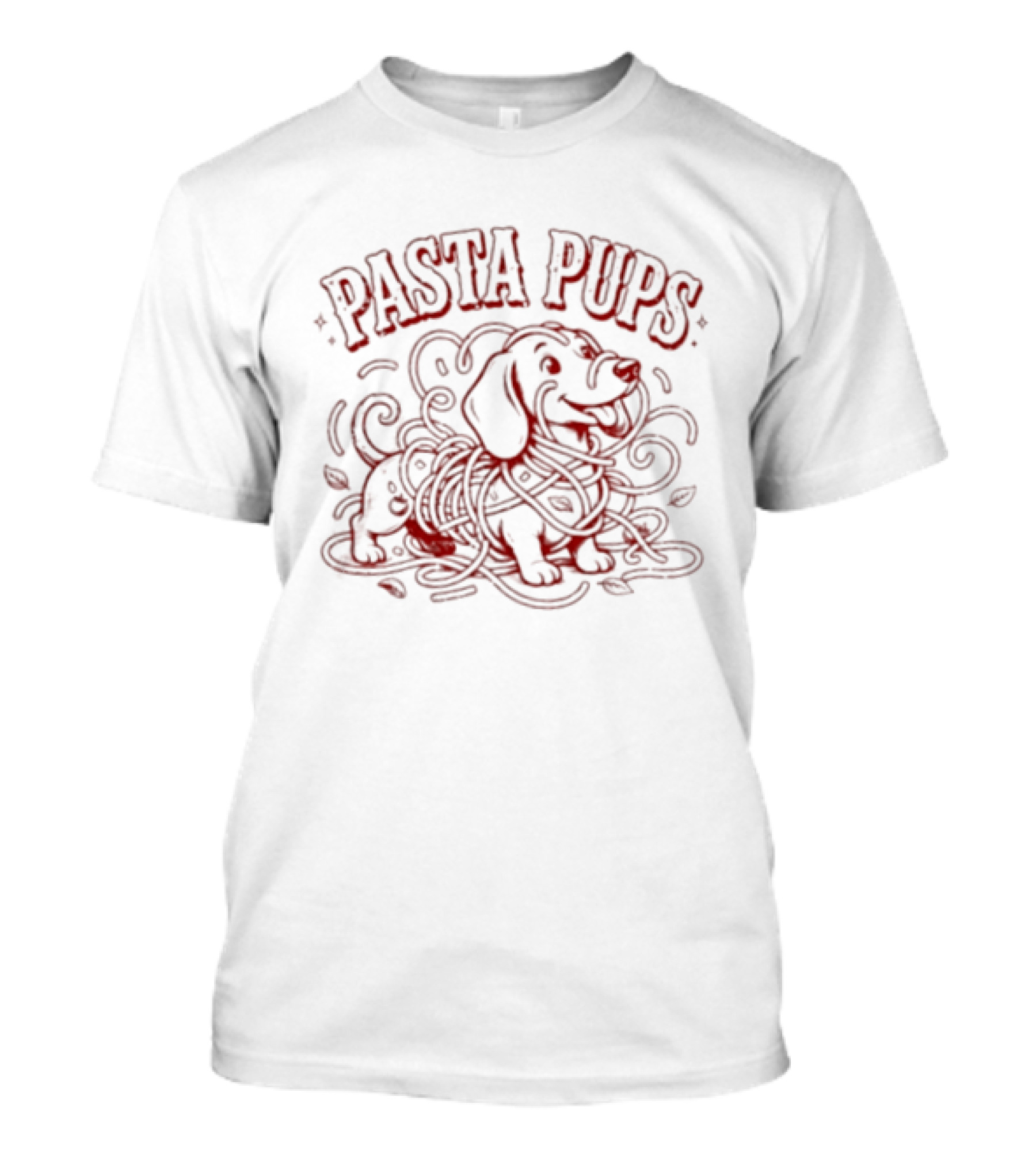 Pasta Pups Dachshund Spaghetti Dog Puppy Fun T-Shirt