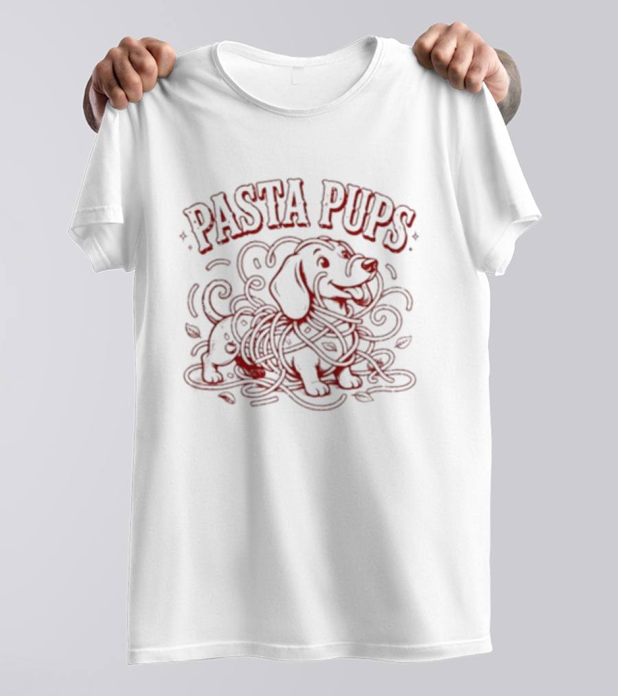 Pasta Pups Dachshund Spaghetti Dog Puppy Fun T-Shirt