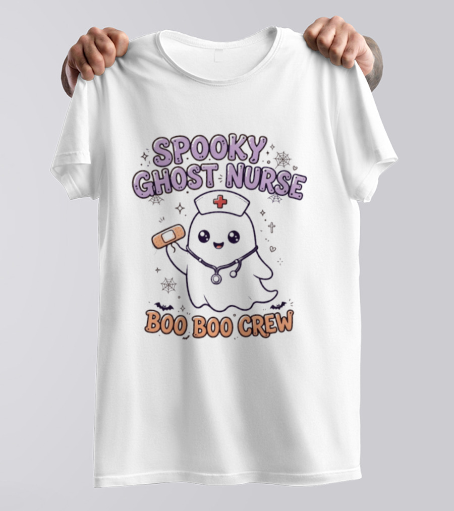 Spooky Ghost Nurse Boo Boo Crew Halloween 2026 T-Shirt