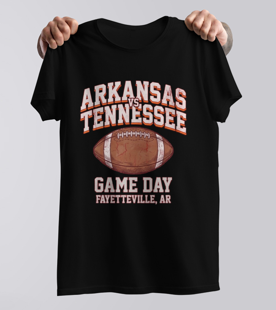 Arkansas Vs Tennessee Game Day Fayetteville AR Football Matchup T-Shirt