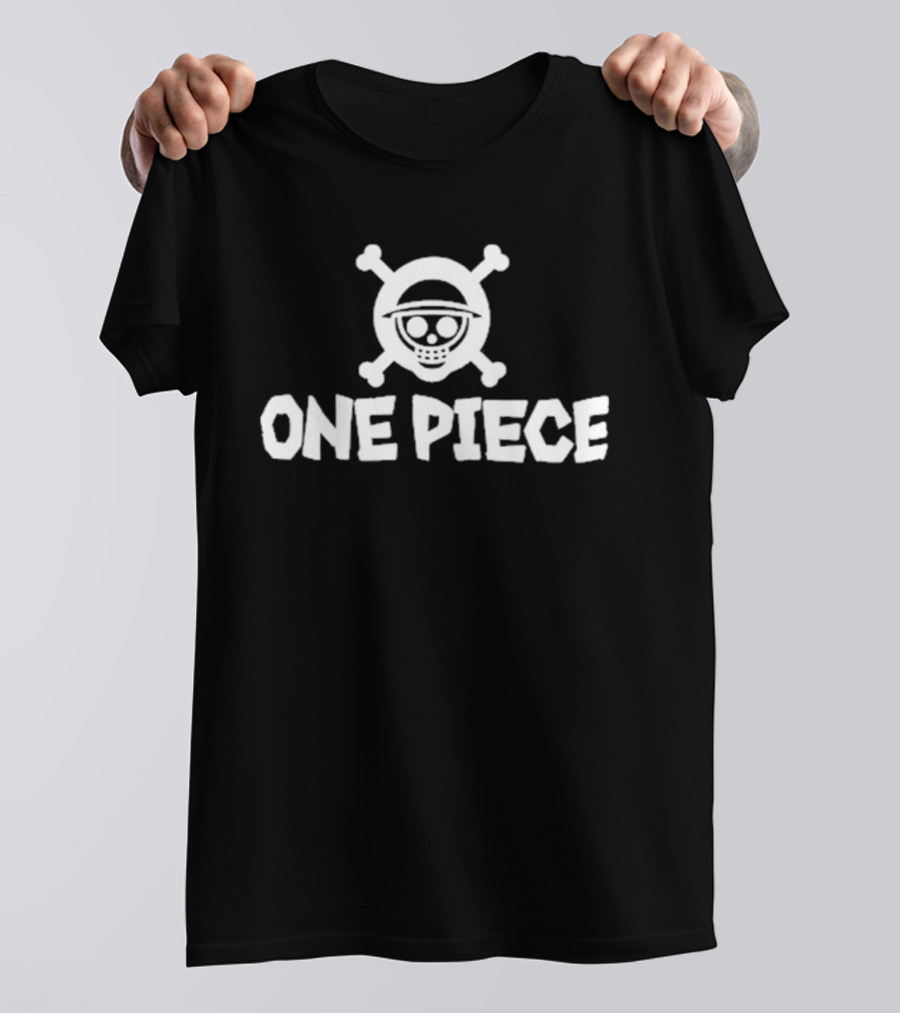 One Piece Jolly Roger Skull Icon With Straw Hat T-Shirt