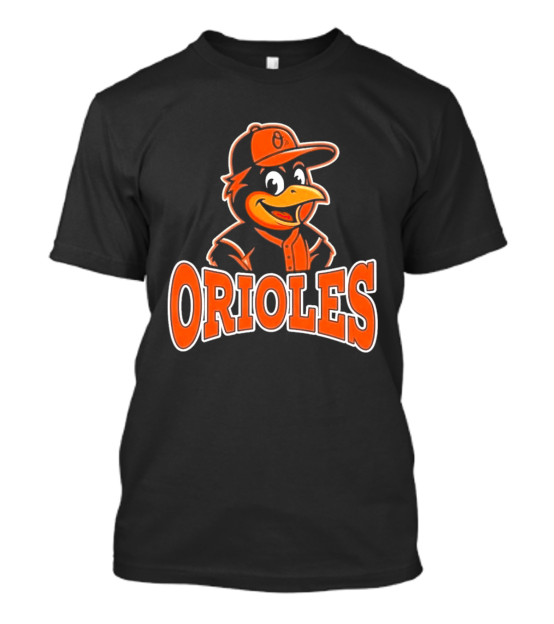 Baltimore Orioles Bird Cartoon Logo With Mascot Hat T-Shirt