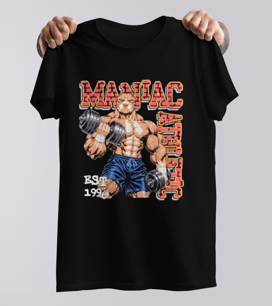 Pitbull Bodybuilder Maniac Athletic Est 1996 T-Shirt