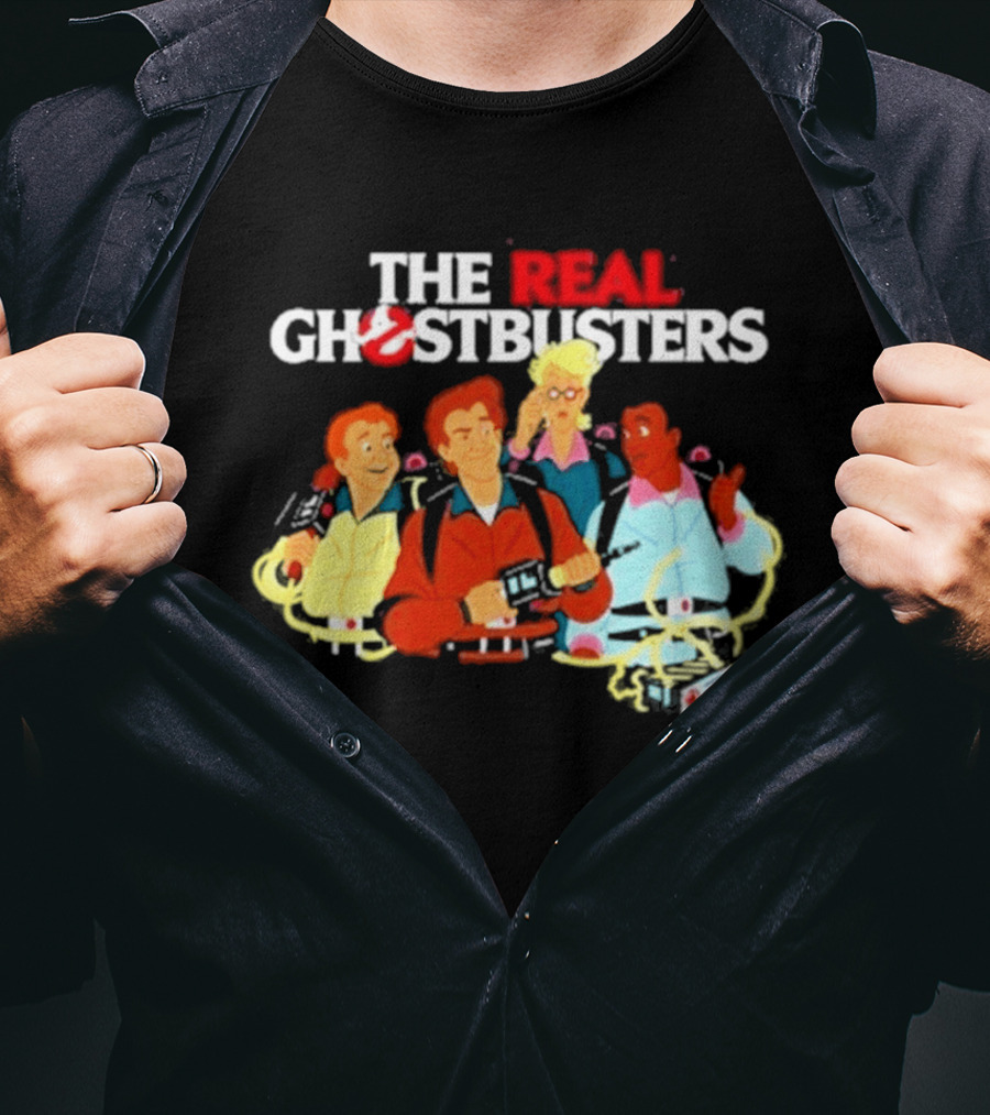 The Real Ghostbusters Investigators Retrokid Store Classic 80s Cartoon Team T-Shirt