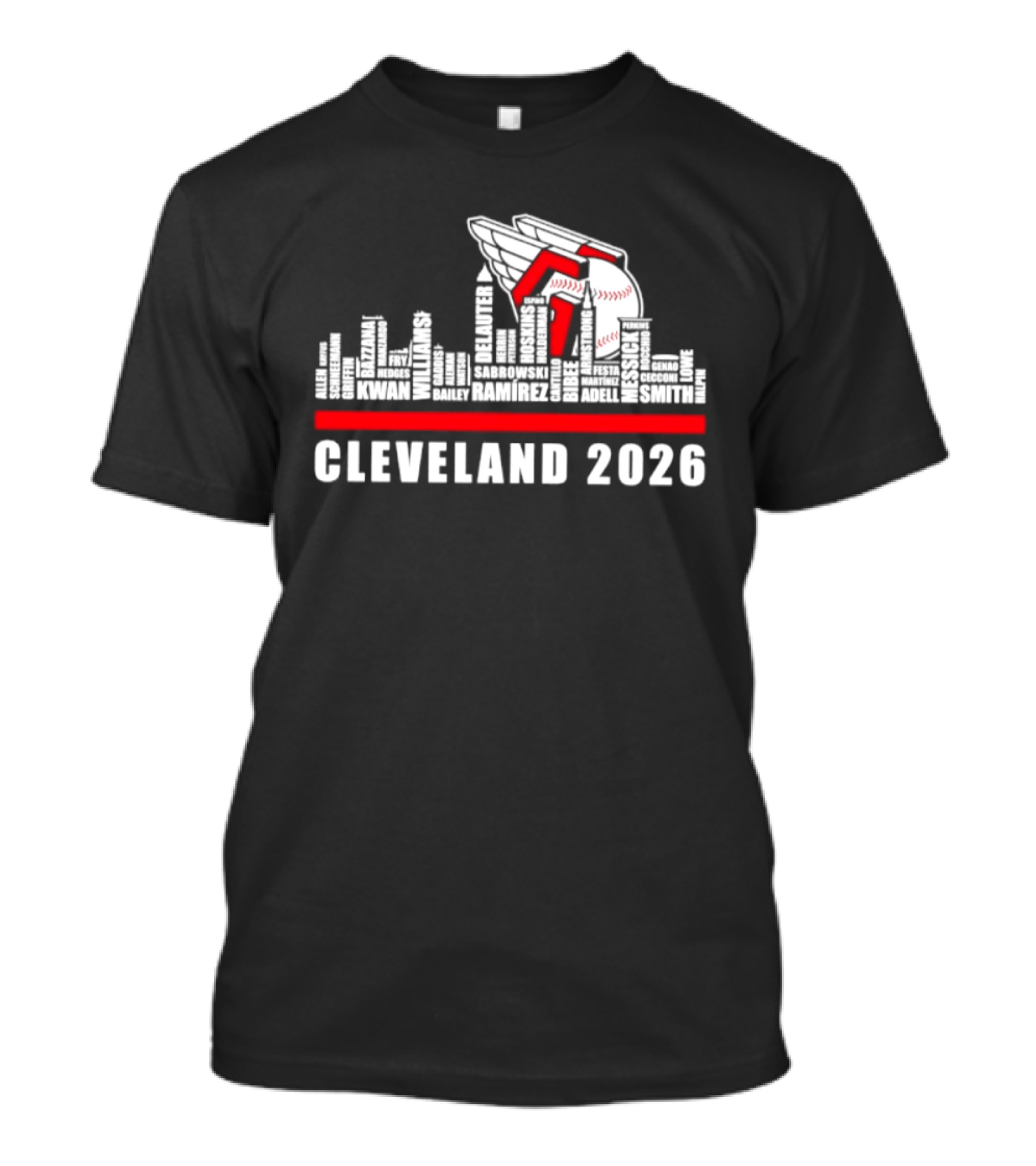 Cleveland Guardians 2026 Skyline Baseball T-Shirt