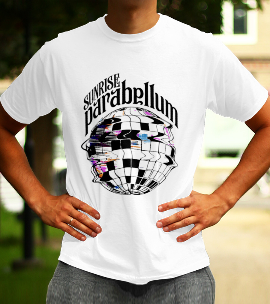 Sunrise Parabellum Glitch Disco Ball Retro Psychedelic Aesthetic T-Shirt