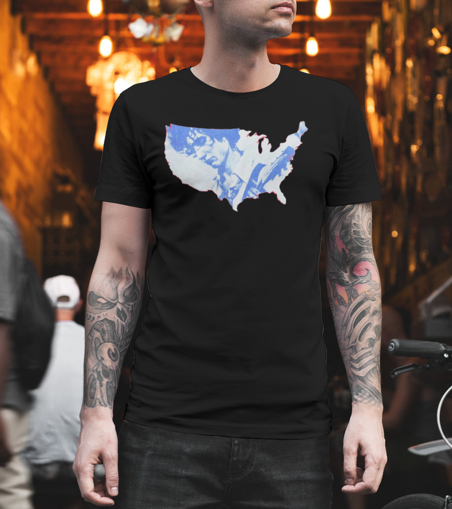 Sombr 2026 You Are The Reason Tour America USA Guitarist Map T-Shirt