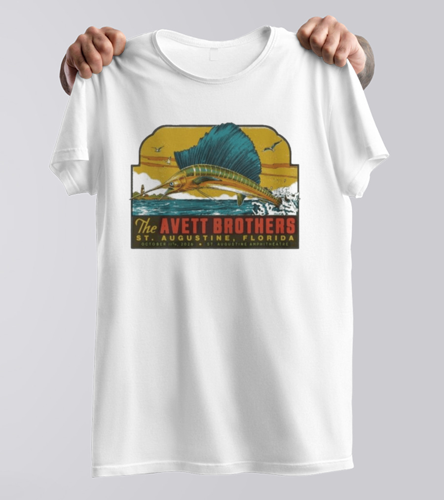 The Avett Brothers St. Augustine Florida October 11 2026 Amphitheatre Tour T-Shirt