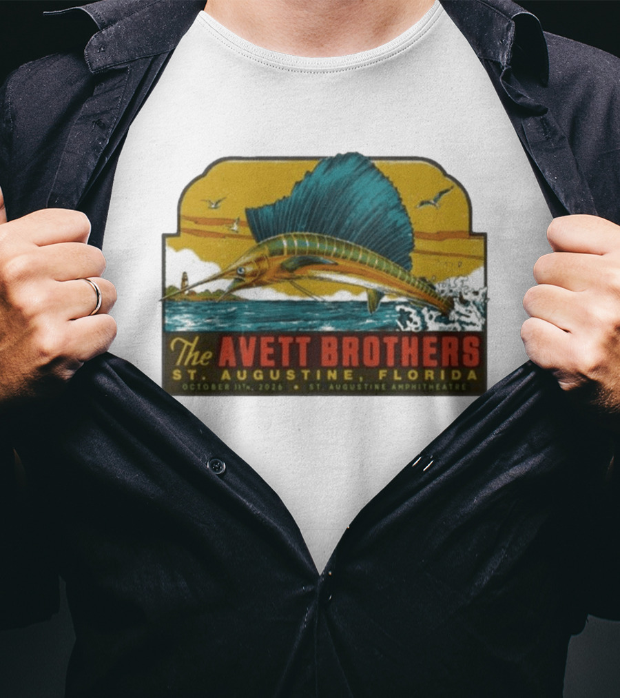 The Avett Brothers St. Augustine Florida October 11 2026 Amphitheatre Tour T-Shirt