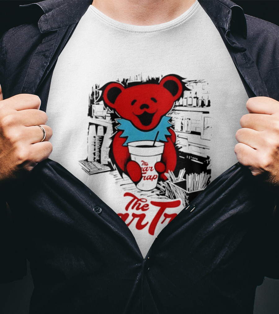The Bear Trap Grateful Dead Dancing Bear Vintage Barista Vibes T-Shirt