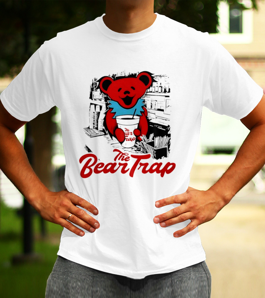 The Bear Trap Grateful Dead Dancing Bear Vintage Barista Vibes T-Shirt