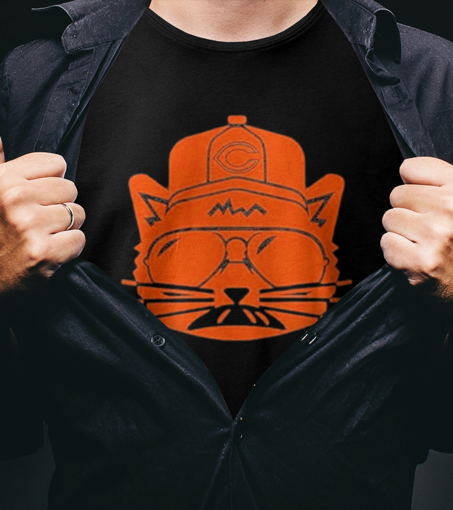 Super Gary Cat Wearing C Hat With Glasses T-Shirt