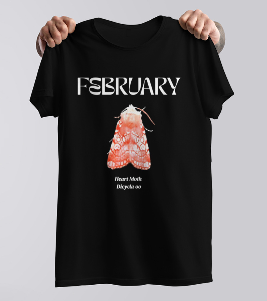 February Heart Moth Dicycla Oo Butterfly Entomology T-Shirt
