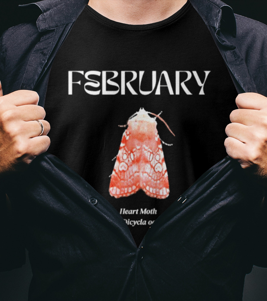 February Heart Moth Dicycla Oo Butterfly Entomology T-Shirt