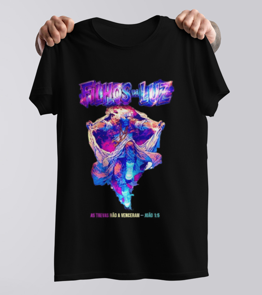 Filhos Da Luz As Trevas Não A Venceram João 1 5 Vibrant Angelic Warrior T-Shirt