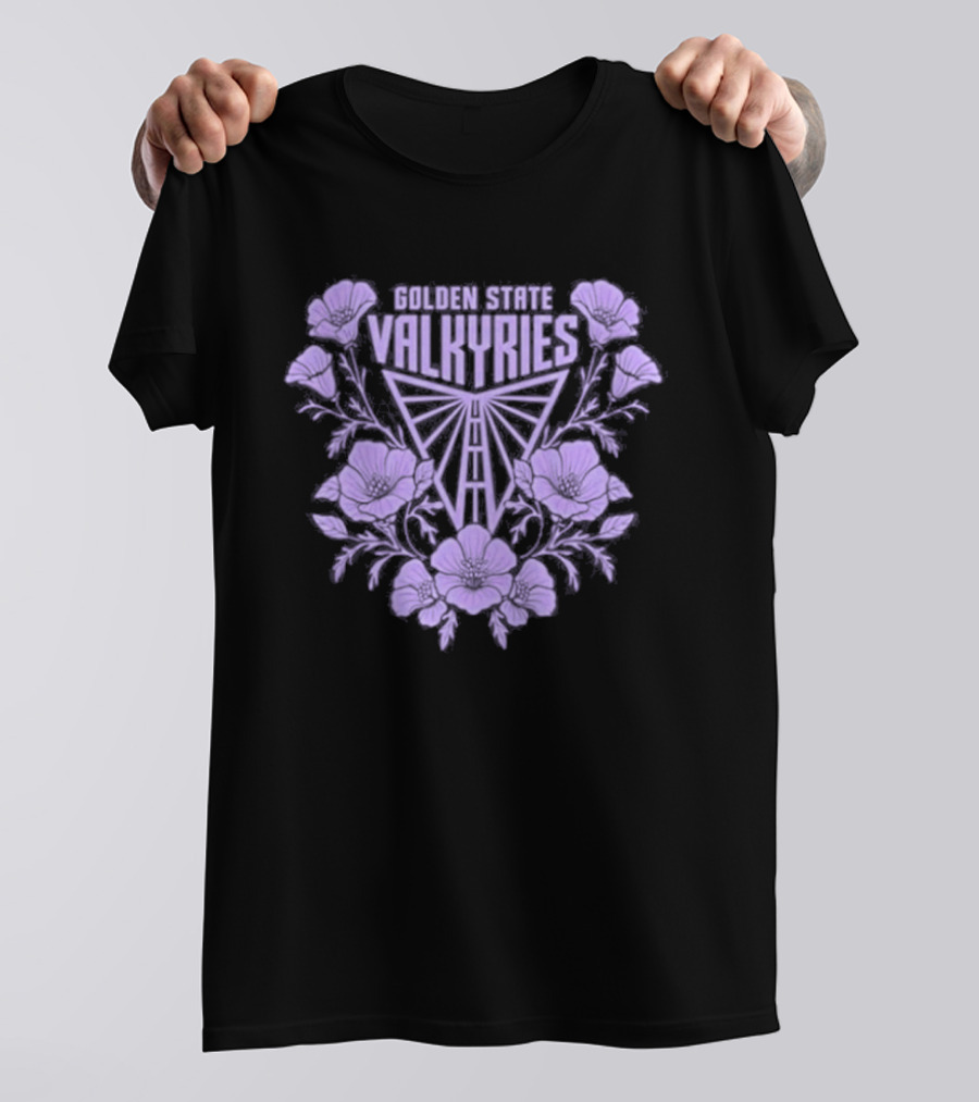 Golden State Valkyries WNBA Basketball Floral T-Shirt