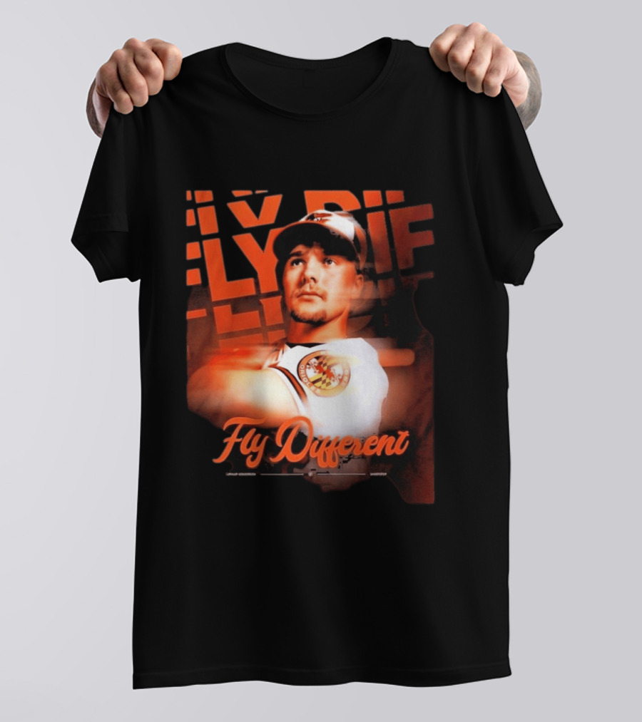 Gunnar Henderson Orioles Fly Different Baltimore Baseball T-Shirt