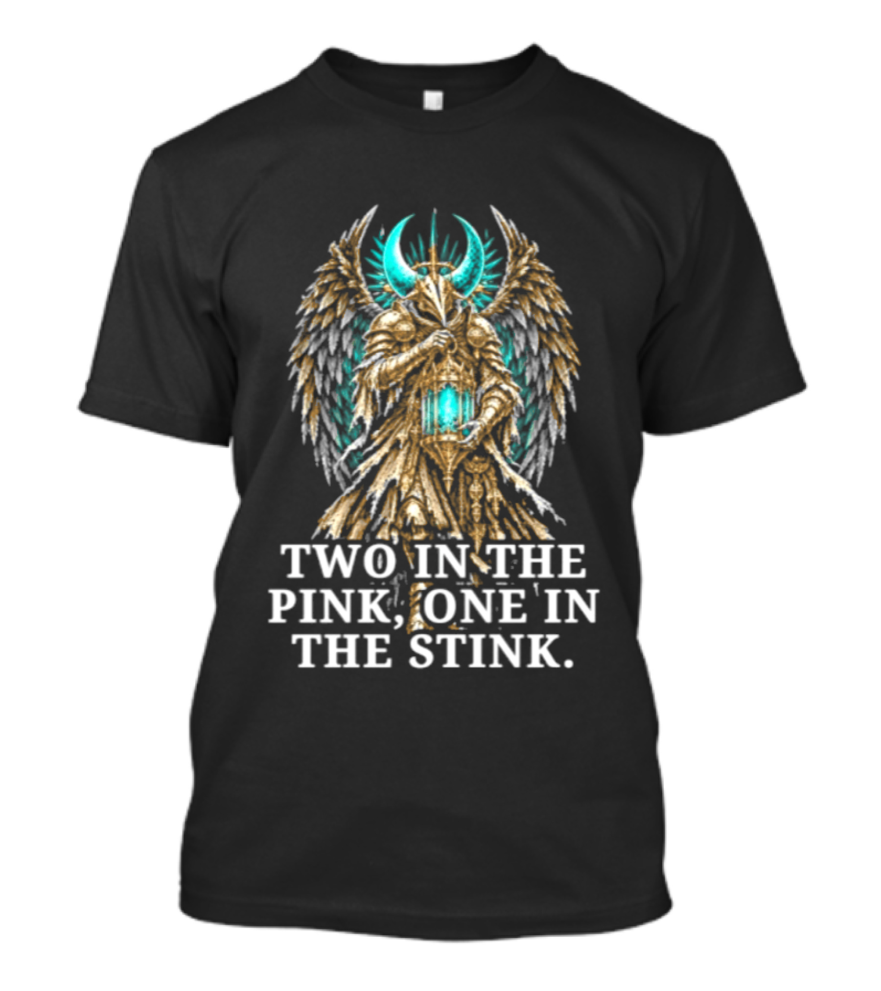 Wylder Two In The Pink One In The Stink Angel Warrior With Blue Axe T-Shirt