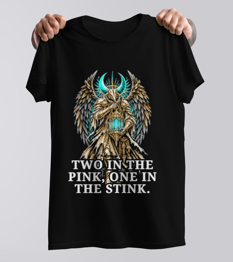 Wylder Two In The Pink One In The Stink Angel Warrior With Blue Axe T-Shirt