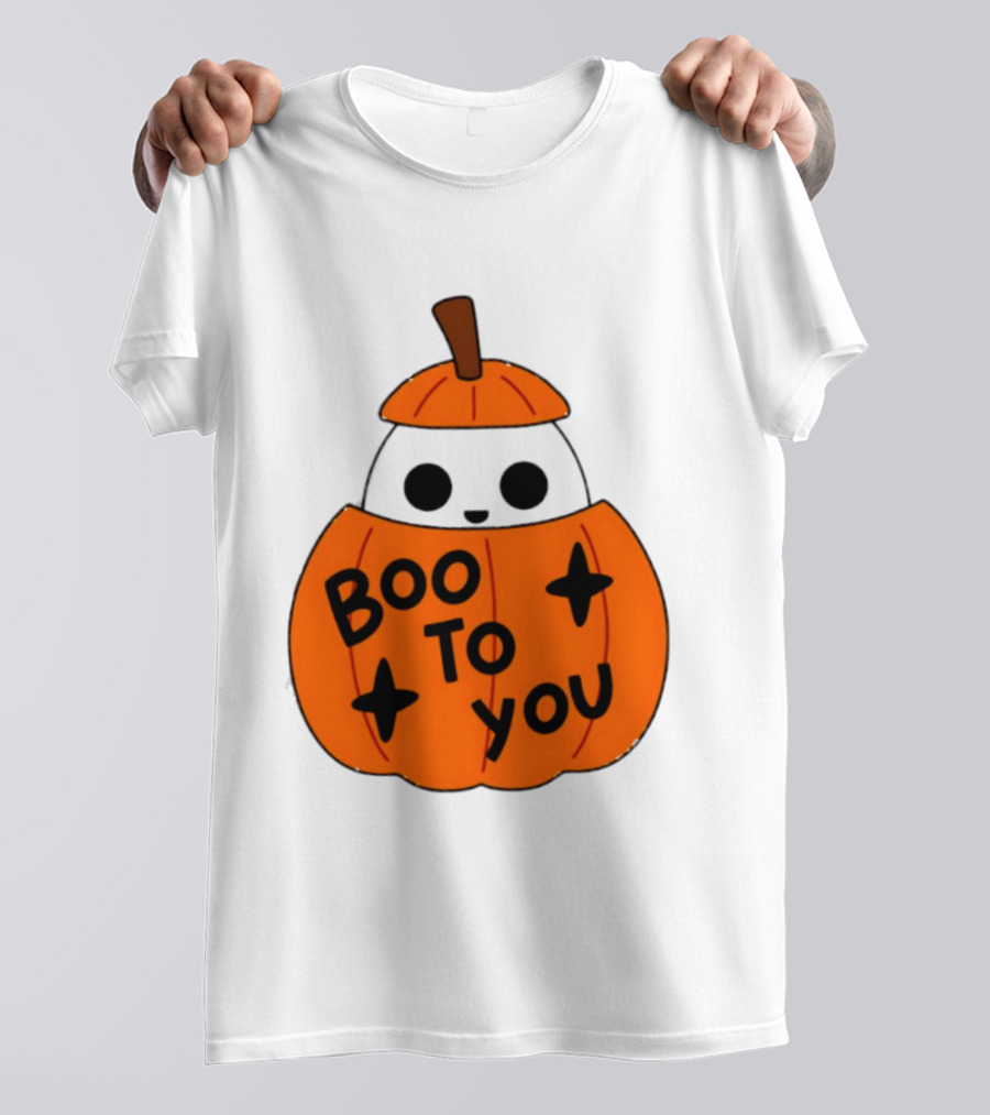 Boo To You 2026 Halloween Ghost In Pumpkin T-Shirt