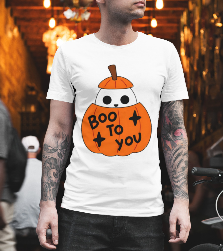 Boo To You 2026 Halloween Ghost In Pumpkin T-Shirt